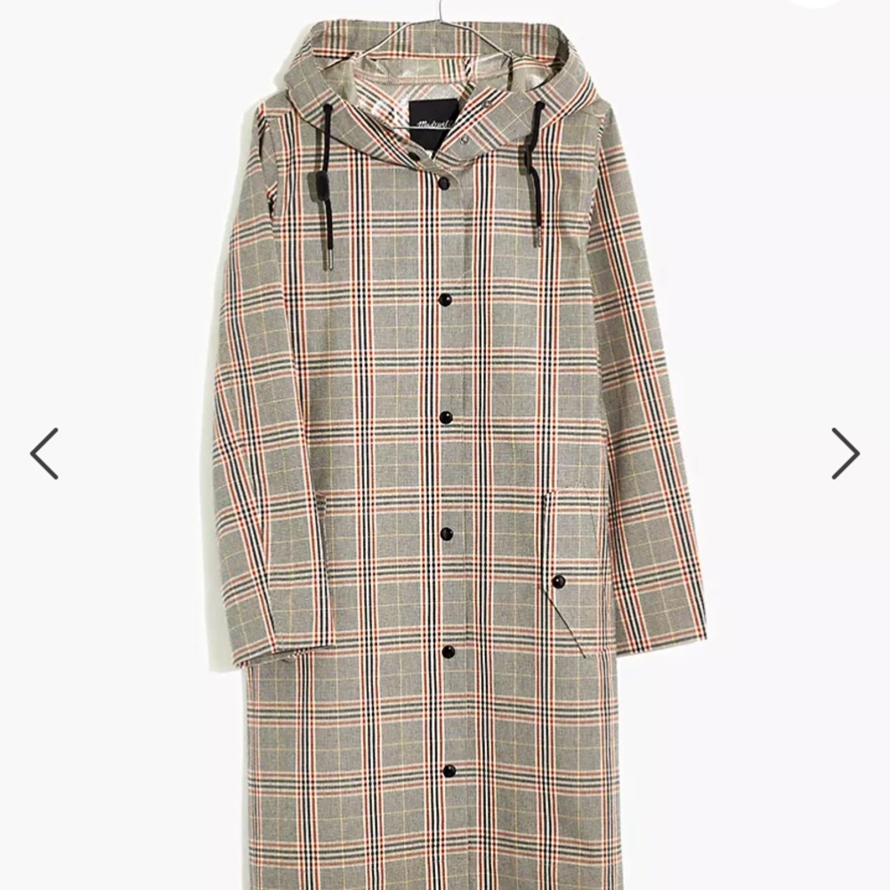Madewell Plaid Brookwood Raincoat
